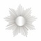 Homeroots 32" Silver Metal Sunburst Framed Accent Mirror 379877 - alternate 1