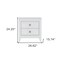 Homeroots 24" White Wood Two Drawer Nightstand 478277 - alternate 2
