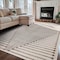 World Rug Gallery Modern Geometric Area Rug 7 ft 10 in x 10 ft Beige WR91BEIGE8X10 - alternate 2
