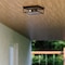 Vaxcel Clinton 12 in W Matte Black Outdoor Flush Mount Ceiling Light Clear Glass T0809 - alternate 3
