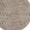 Homeroots 8' Brown And Beige Round Abstract Washable Indoor Outdoor Area Rug 598958 - alternate 2
