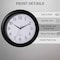 Clockswise Decorative Classic Black Round Wall Clock For Living Room, Kitchen, Dining Room, Plastic QI004510.BK - alternate 2