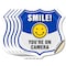 Signmission Smile You're On Camera Shield Sign Smile, 4 inch X 4 inch, Vinyl Decal, 5PK SHI-D-5PACK-4-463 - alternate 1