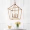 Jonathan Y Pagoda 16" 4-Light Classic Traditional Metal Cage Lantern LED Pendant, Antique Gold JYL7437B - alternate 2