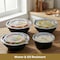Eco Harmony Products Microwaveable Round Bowl, Vented Clear Lid, Black, 16oz, 120PK 804517 - alternate 2