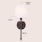 Jonathan Y Olivia 6.5 in. 1-Light Contemporary Traditional Candlestick Metal/Crystal LED Vanity Light w/Fabric JYL9920C - alternate 3