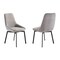 Armen Living Susie Swivel Upholstered Dining Chair in Gray Fabric with Black Metal Legs - Set of 2 LCSUSIGRYBLK - alternate 1