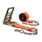 Mytee Products 4inx30ft Orange Ratchet Strap with Chain Anchor 6667 Lbs WLL Hi Abrasion Tie Down RS430AC - alternate 1