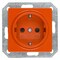 Siemens DELTA i-system SCHUKO socket outlet with increased touch protection orange, 55x 5UB1521 - alternate 1