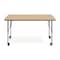 Flash Furniture Wren 48 in x 24 in Adjustable Height Activity Table, Thermal Laminate Top, Standard Legs, Light Natural XU-A2448-REC-LTNAT-T-P-CAS-GG - alternate 3