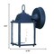 Homeroots Matte Black Hanging Waterfall Glass Lantern Wall Light 399216 - alternate 3