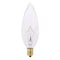 Satco 25W BA9 1/2 Incandescent, Clear, 1500 Avg. Hrs, 212 Lu, Candelabra base, 120V, 2-Card S3782 - alternate 1