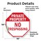 Signmission Private Property No Trespassing, 10 Inch X 10 Inch, Vinyl Decal OC-D-10-142 - alternate 2