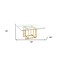 Homeroots 59" Clear and Silver Glass and Metal Pedestal Base Square Dining Table 555148 - alternate 2