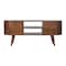 Homeroots 43in Brown Solid Wood Enclosed Storage Entertainment Center 720010 - alternate 1