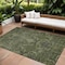 Homeroots 8' X 10' Olive Green And Charcoal Damask Washable Indoor Outdoor Area Rug 603332 - alternate 1