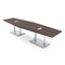 Skutchi Designs Hexagon Conference Table With Power, 48 in W, 144 in L, Brown HAR-HEX.IR-48X144-DOU-H3041-ESIL - alternate 1