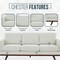 Leisuremod Chester Modern Leather Sofa with Birch Wood Base, White CS83W-L - alternate 4