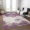 Homeroots 5' X 8' Eggplant Gray And Ivory Abstract Washable Indoor Outdoor Area Rug 599479 - alternate 2