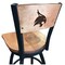 Holland Bar Stool Co 36" Blk Wrinkle Texas State Swivel Bar Stool, Laser Engraved Back L03836BWMedMplATexsStMedMpl - alternate 1