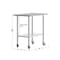 Flash Furniture Reese 24x36 Portable Work Table, SS Top Shelf, Galvanized Steel Undershelf, 4 Casters w/2 Locking NH-WT-2436-CAS-GG - alternate 2
