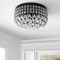 Jonathan Y Meredith 14.5" 3-Light Crystal Drops/Metal LED Flush Mount, Black JYL6142A - alternate 4