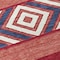 Homeroots 8' Red White And Navy Blue Round Southwestern Washable Indoor Outdoor Area Rug 613947 - alternate 3