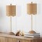 Jonathan Y Celerie 27.5" Coastal Bohemian Rattan/Iron Scalloped Buffet LED Table Lamp w/Pull Chain, Natural, 2PK JYL1138A-SET2 - alternate 2