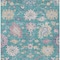Homeroots 9' X 12' Teal Blue Pink And Ivory Floral Washable Indoor Outdoor Area Rug 605341 - alternate 3