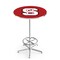 Holland Bar Stool Co 42" Chrome North Carolina State Pub Table, 36" dia. Top L216C4236NCarSt - alternate 1