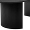 Homeroots 67" Black Wood Double Pedestal Base Oval Dining Table 713568 - alternate 2
