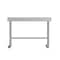 Flash Furniture Reese 30in. x 60in. Work Table, SS Top Shelf, 4in. Backsplash, Adjustable Undershelf, 4 Casters NH-WT-3060-GG-B4-CAS-GG - alternate 2