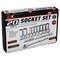 Performance Tool 20 pc. 3/8 in. Dr. SAE Socket Set, 6pt Sockets, Ratchet, Extensions W38911 - alternate 2