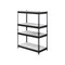 Homeroots 48" Black And Natural Metal and Wood Adjustable Four Tier Bookcase 486305 - alternate 2
