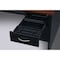 Hirsh Desk Pedestal, 30 in D X 29 1/2 in H, 48 in W X Steel, Black/Walnut 20539 - alternate 2