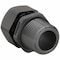 Hubbell Wiring Device-Kellems Liquid Tight Cord Connector, Insulated, Straight, Nylon, 1-11/16 in L, 1/2 in MNPT, Black SEC50BA - alternate 2