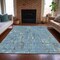 Homeroots 10' X 14' Denim Blue And Gray Abstract Washable Indoor Outdoor Area Rug 632124 - alternate 3