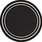Homeroots 8' Black And Ivory Round Indoor Outdoor Area Rug 545492 - alternate 1