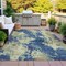 Homeroots 9' X 12' Navy Blue And Beige Abstract Washable Indoor Outdoor Area Rug 630697 - alternate 3
