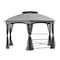 Sunjoy 14.7 ft. x 14.7 ft. 2-tone Gray Hexagon Steel Gazebo with 2-tier Dome Roof A101011200 - alternate 1