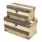 Homeroots Set of Two Brown And Black Solid Wood Box With Lid, 2PK 489348 - alternate 2