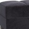 Homeroots 52" Black and Brown Microfiber Tufted Storage Ottoman 608905 - alternate 2