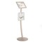 M&T Displays Pale Rose 8.5 x 11 Inch Pedestal Sign Holder with Clear Brochure Holder Menu Board Floor Standing UCUMB41581X9002 - alternate 2