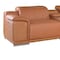 Homeroots Camel Italian Leather Power Reclining U Shaped Seven Piece Corner Sectional With Console 366353 - alternate 2