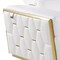Homeroots 89" White And Silver Leather Sofa 551594 - alternate 3