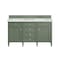 James Martin Vanities Brittany 60'' D Vanity, Smokey Celadon w/ Ethereal Noctis Top w/FreePower Wireless Charger 650-V60D-SC-FENC - alternate 3