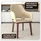 Leisuremod Vivara Collection Modern Dining Chair in Off White, 4PK VC23W4 - alternate 2