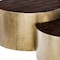 Homeroots Brown Wood Round Nested Coffee Tables 376288 - alternate 2