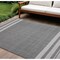 Homeroots 8' X 10' Dark Gray Striped Handmade Indoor Outdoor Area Rug 533579 - alternate 1