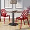 Leisuremod Cornelia Modern Stackable Dining Chair with Cut-Out Tree Design, Transparent Red, 2PK C18TR2 - alternate 3